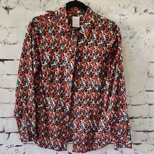 Brooks Brothers Multicolor Women's Shirt Size 6 Tailored Fit Preppy Top